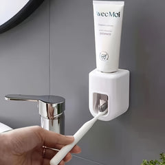 Toothpaste Dispenser Wall Mount Punch-Free Toothpaste Rack