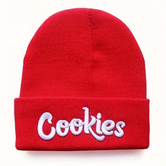 Letter Embroidery Cotton Beanie Solid Knit Hat Hip Hop Unisex Couple Skull Hats