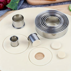 12pcs Stainless Steel Cake Mold Rings Set - Baking Tools Kitchen Gadgets