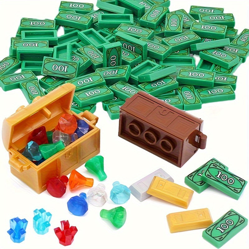 ABS Treasure Accessories for Building Blocks - Jewels, Gems, Bars, Cashier