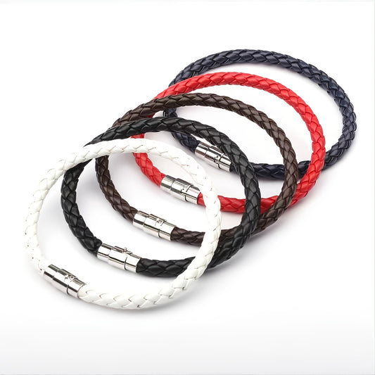 PU Leather Braided Bracelet Cuff Wristband Vintage Cuff Friendship Bracelet