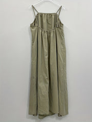  Solid Backless Maxi Cami Dress
