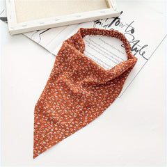 Women's Triangle Towel Elastic Hairband Floral Head Scarf Hair Band Boho Style