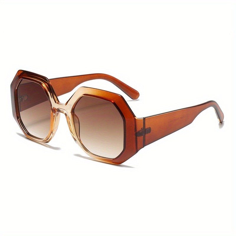 Y2K Polygon Sunglasses Jelly Gradient UV400 Sun Shades Glasses