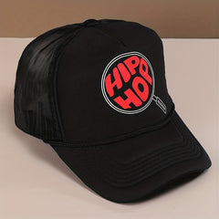 Racket Print Baseball Cap Hip Hop Mesh Trucker Hat