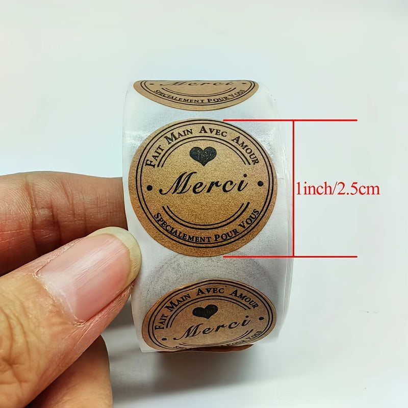 500 Cowhide Label Love Sticker Seal Label Pack