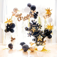 6 Cm 3D Starlight Aluminum Film Balloon Single Party Birthday Decoration