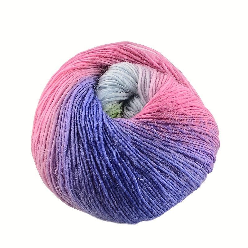 100% Wool Rainbow Yarn for Hand Knitting Gradient Crochet DIY Sweater