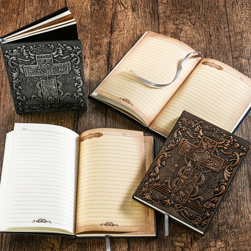 A5 3D Cross Notebook Bible Retro European Notepad Business Office Gift