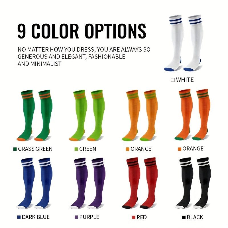 3 Pairs Men's Breathable Soccer Thigh Socks for Sports