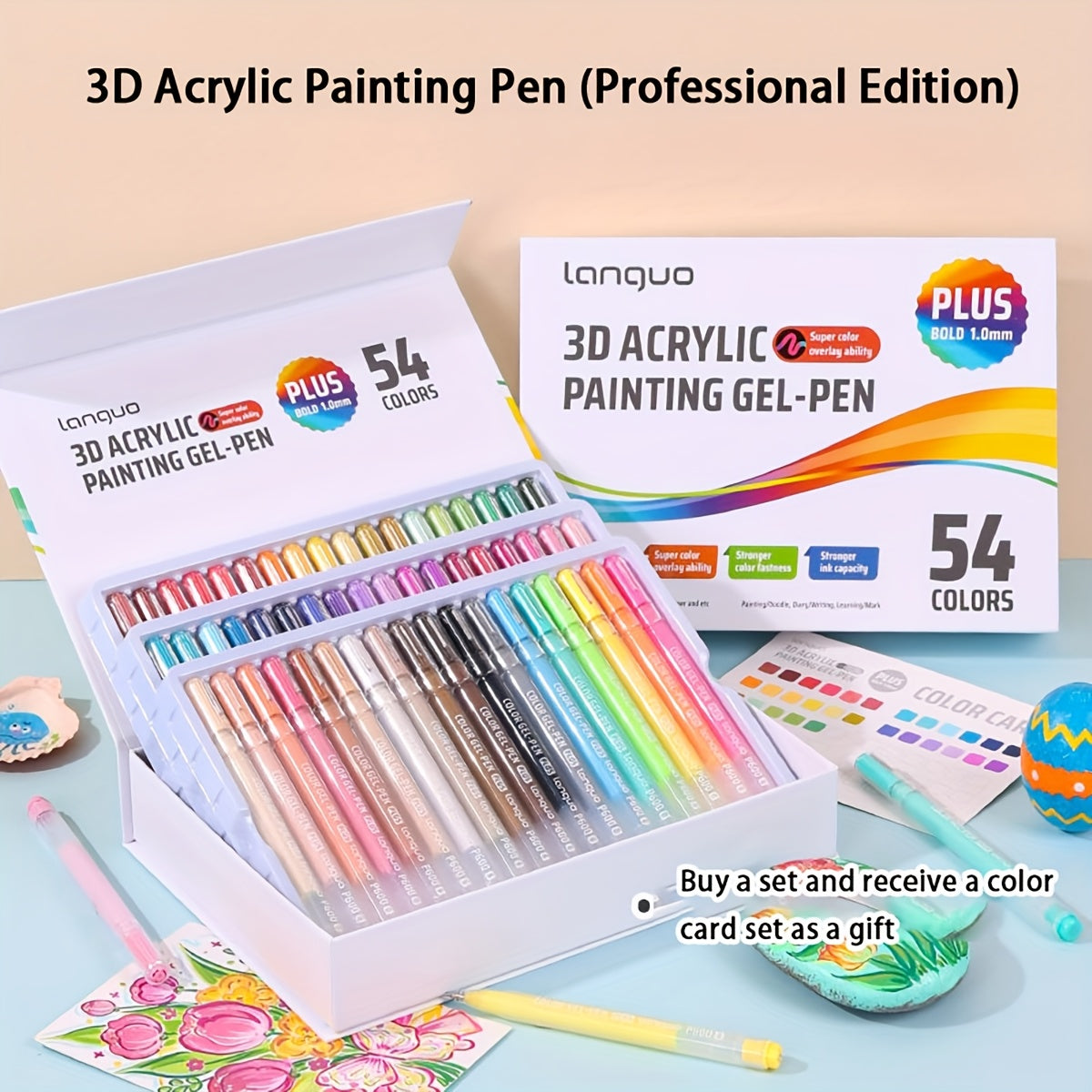 54 Marker Set for Surface Painting | Precise Colors & Strong Coverage