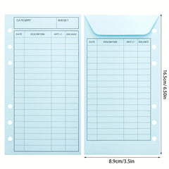 12pc Budget Envelopes for Cash System - Vertical Layout - 12 Colors