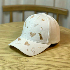 Love Graffiti Embroidery Baseball Cap Solid Dad Hat