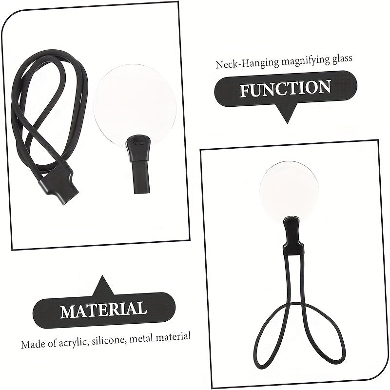 5X Neck Wear Large Magnifying Glass for Reading Books Sewing Cross Stitching