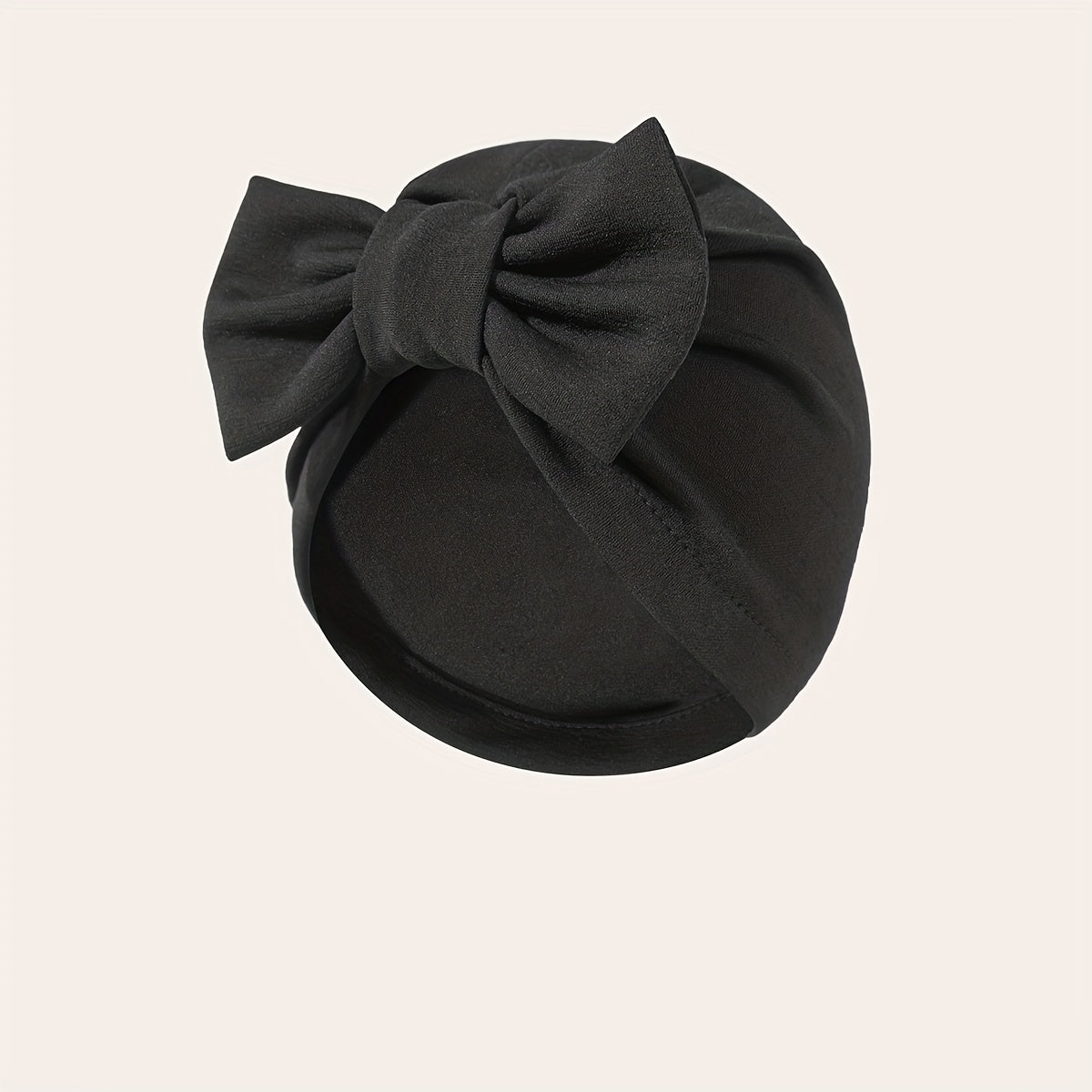 Big Bowknot Turban Cap Solid Head Scarf Beanie Hat Elastic Lightweight Head Wrap