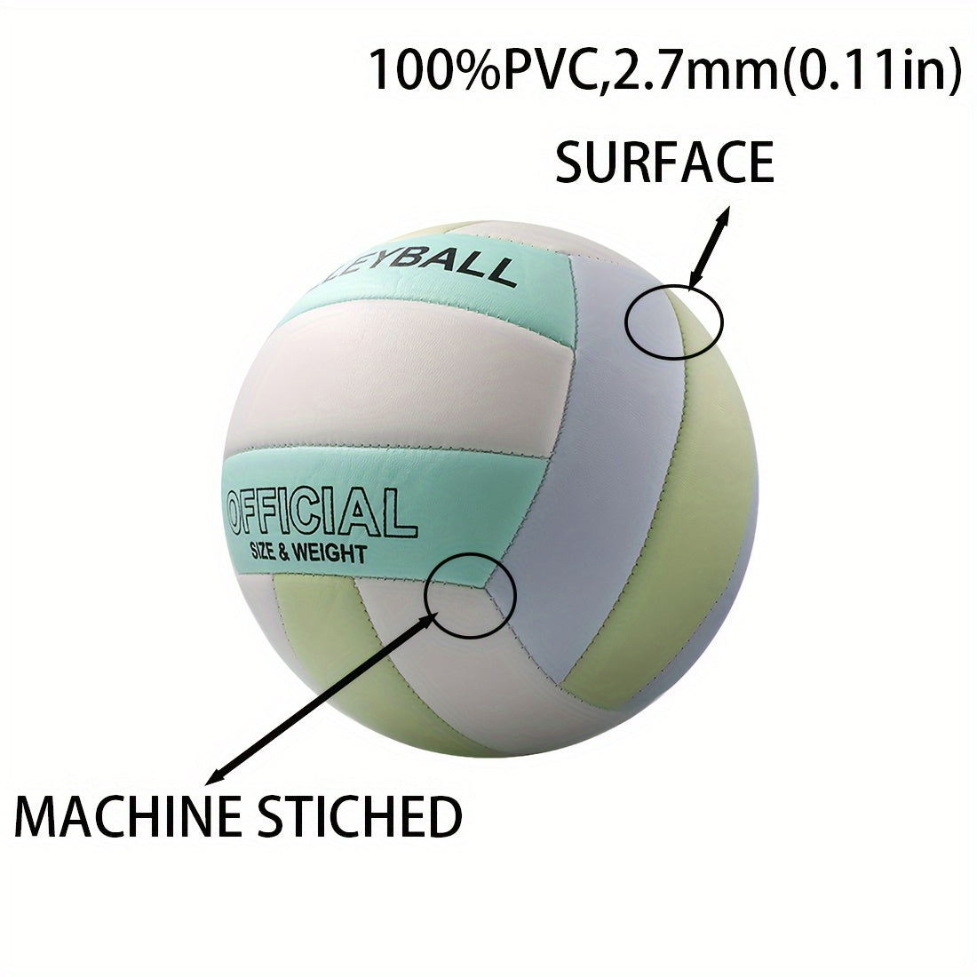 Thickened Size 5 Soft Volleyball - Enhanced Durability
