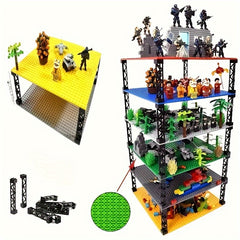 Tech Building Blocks Set with 2x10 Column Train Track Support