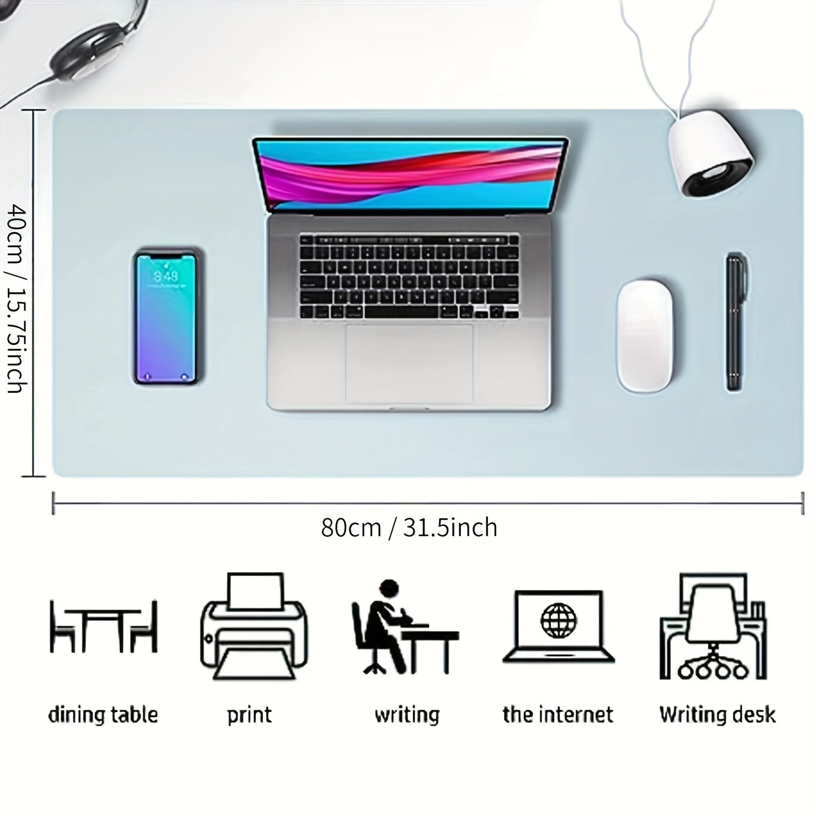 Desk Pad Protective Mouse Pad Anti slip PU Leather Engraving Machine Pad