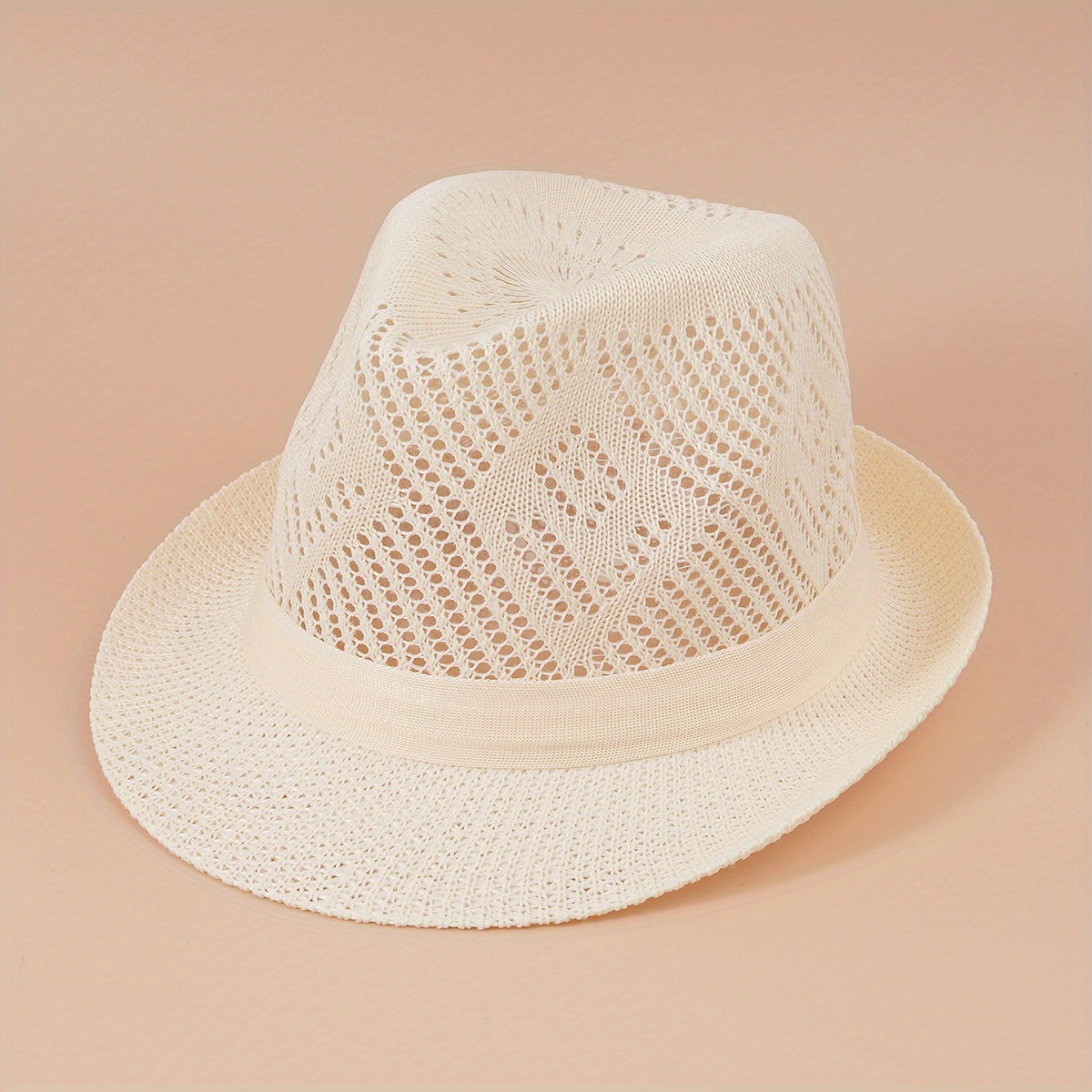 Short Brim Fedora Cap Breathable Jazz Hat Summer Sun Hat