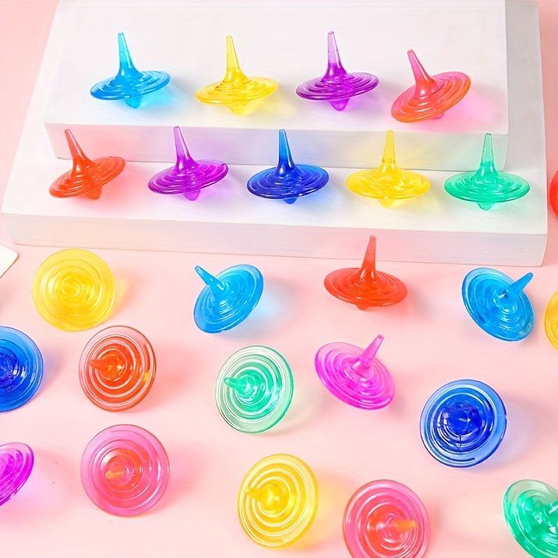 Colorful Gemstone Tops Set - Spinning Toys for Ages 3