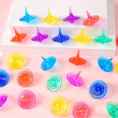 Colorful Gemstone Tops Set - Spinning Toys for Ages 3