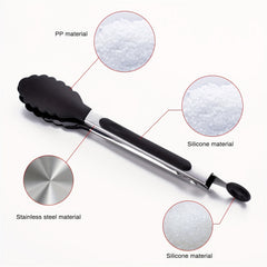 Non Slip Silicone Food Tongs Stainless Steel Kitchen Tongs Durable