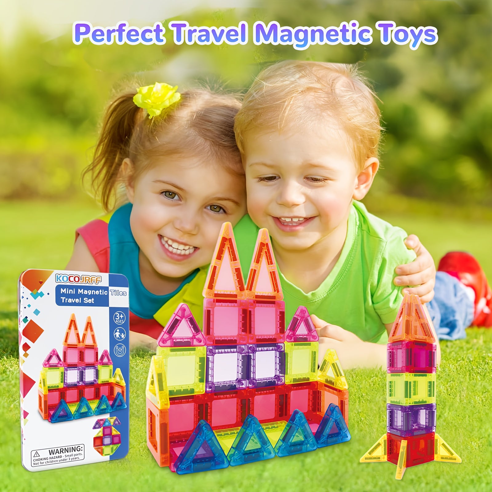 57pcs Mini Magnetic Building Blocks Small Size Iron Box Creative Stacking Toy