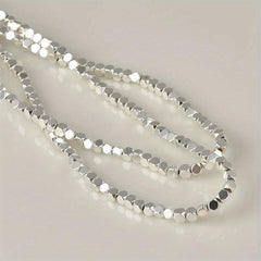 3x3mm Hematite Stone Bead KC Plated Matte Loose Bead