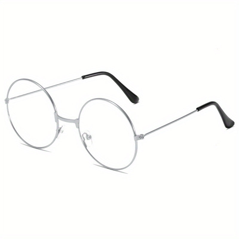 Men's Retro Round Frame Anti Light Glasses Reading Glasses