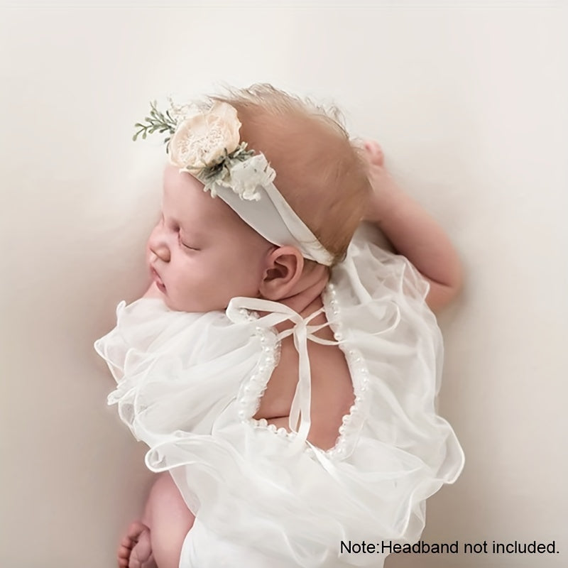 Newborn Lace Romper Bodysuits for Girls - Photo Shoot Outfits