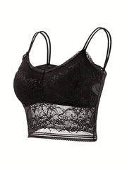 Floral Lace Wireless Bra Comfy & Breathable Full Coverage