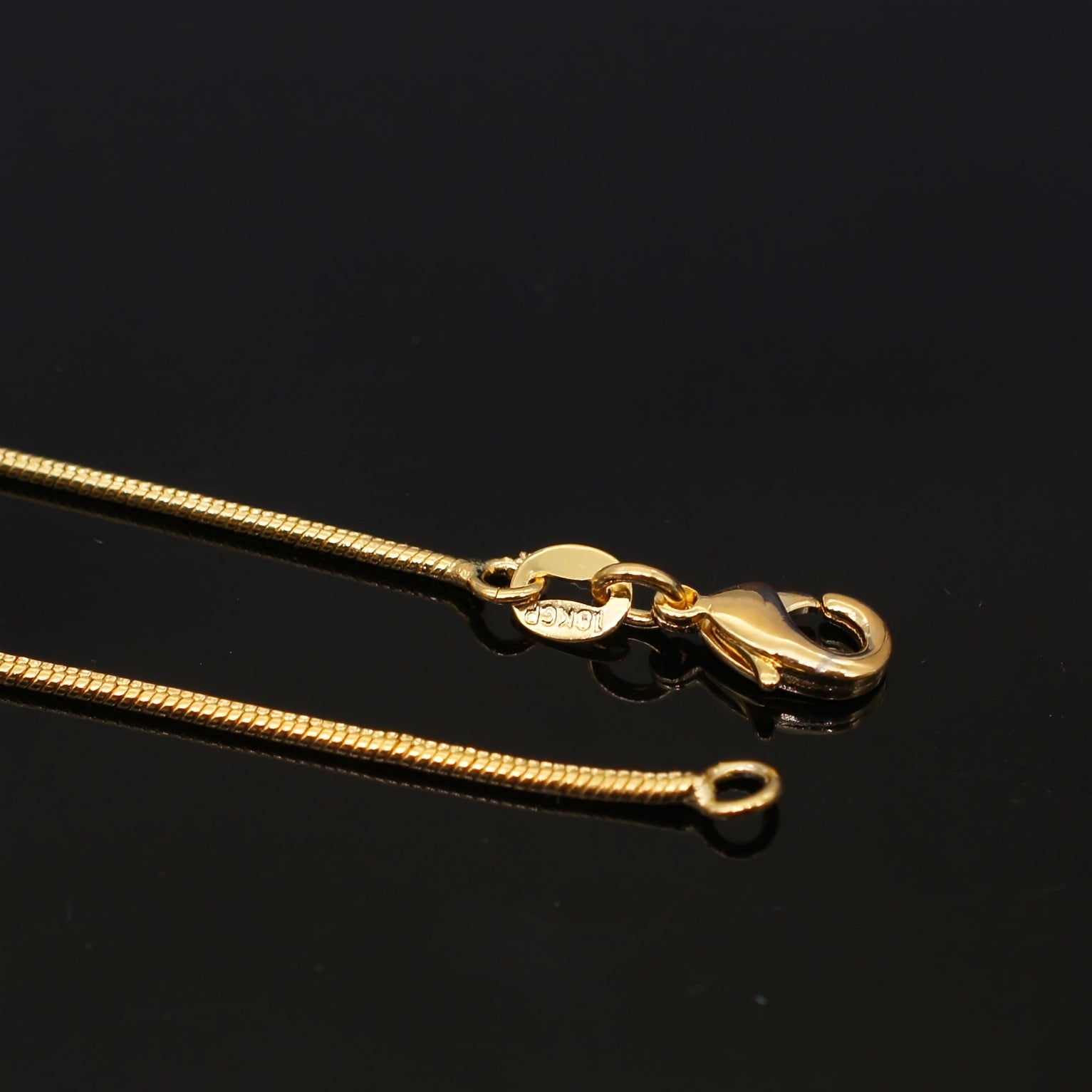 Copper Golden Plated Necklace Snake Bone Chain Clavicle Necklace