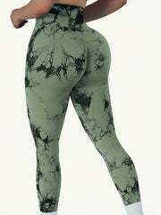 Tie Dye Seamless Leggings High Waist Yoga Pants Women's Activewear