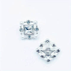5pcs Hand Stitched Button Inlaid Diamond Pearl DIY Accessory