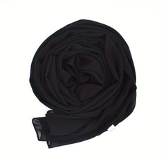 Cross Border Solid Scarf Pearl Chiffon Long Scarf Air Conditioning Scarf