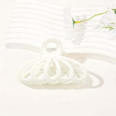 Large Frosted Hair Claw Amber Hair Clip