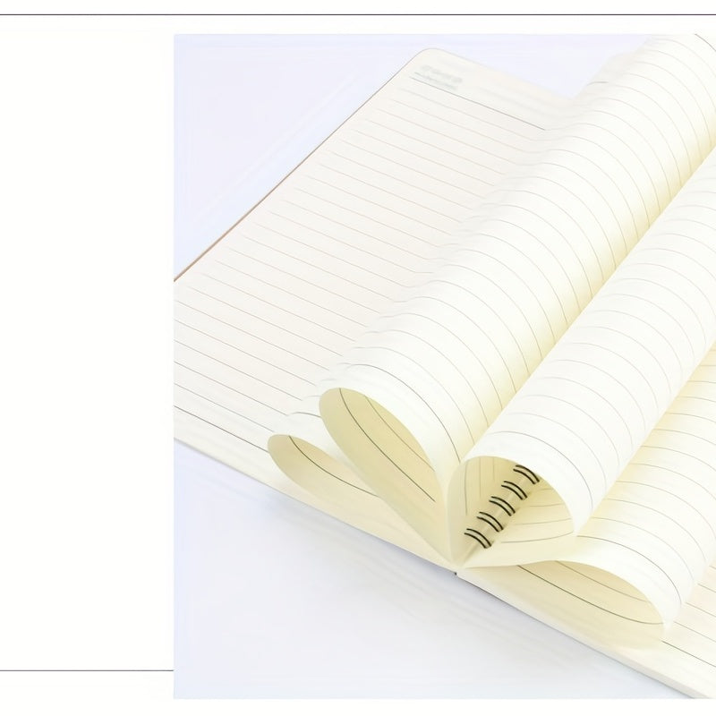 3pcs Retro Cowhide Coil Book A6 A5 B5 Notebook Notepad Plastic Binding