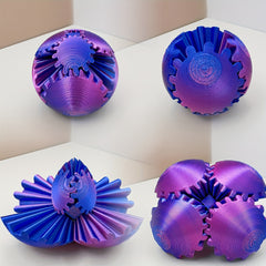 3 Pack 3D Printed Gradient Gear Balls for Desk Decor