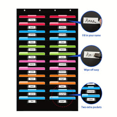 Durable Wall Organizer with Pockets for Classroom and Office