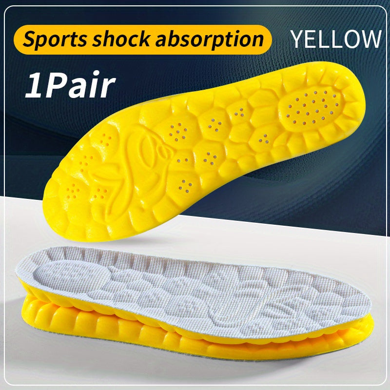 Sports Shock Absorption Insoles High Elastic Deodorant Running Insoles