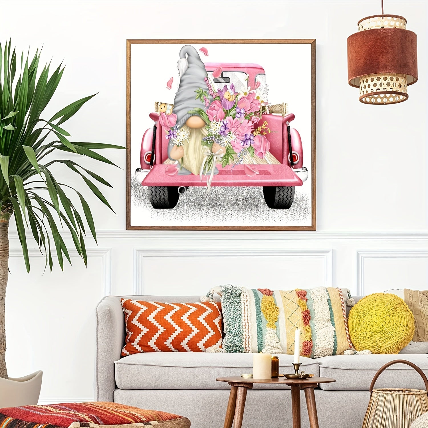 Gnome Truck Diamond Painting Kit 5D Art Home Decor 19.81 x 19.81 cm