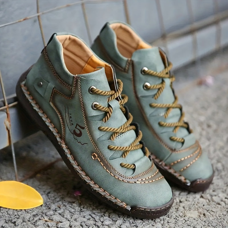 Men's Vintage Lace Up Outdoor Shoes Casual Walking Hiking Trekking