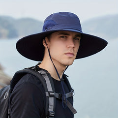 Breathable Mesh Sides Bucket Hat with Chin Strap