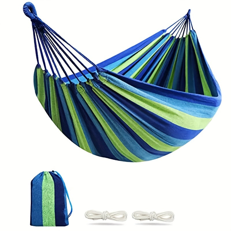 Portable Colorful Canvas Hammock with Tree Straps