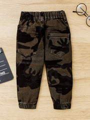 Baby Boy Camo Denim Pants with Pockets