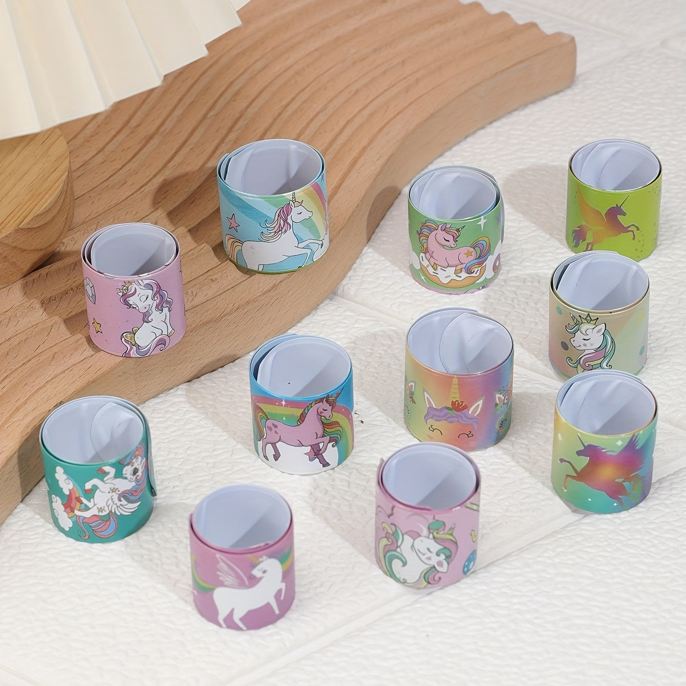 11pcs Unicorn Slap Hand Ring Game for Kids Party Favors