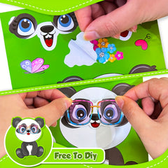 DIY Animal Sticker Set for Kids - Fox, Panda, Ko - Create Your Own Face Stickers