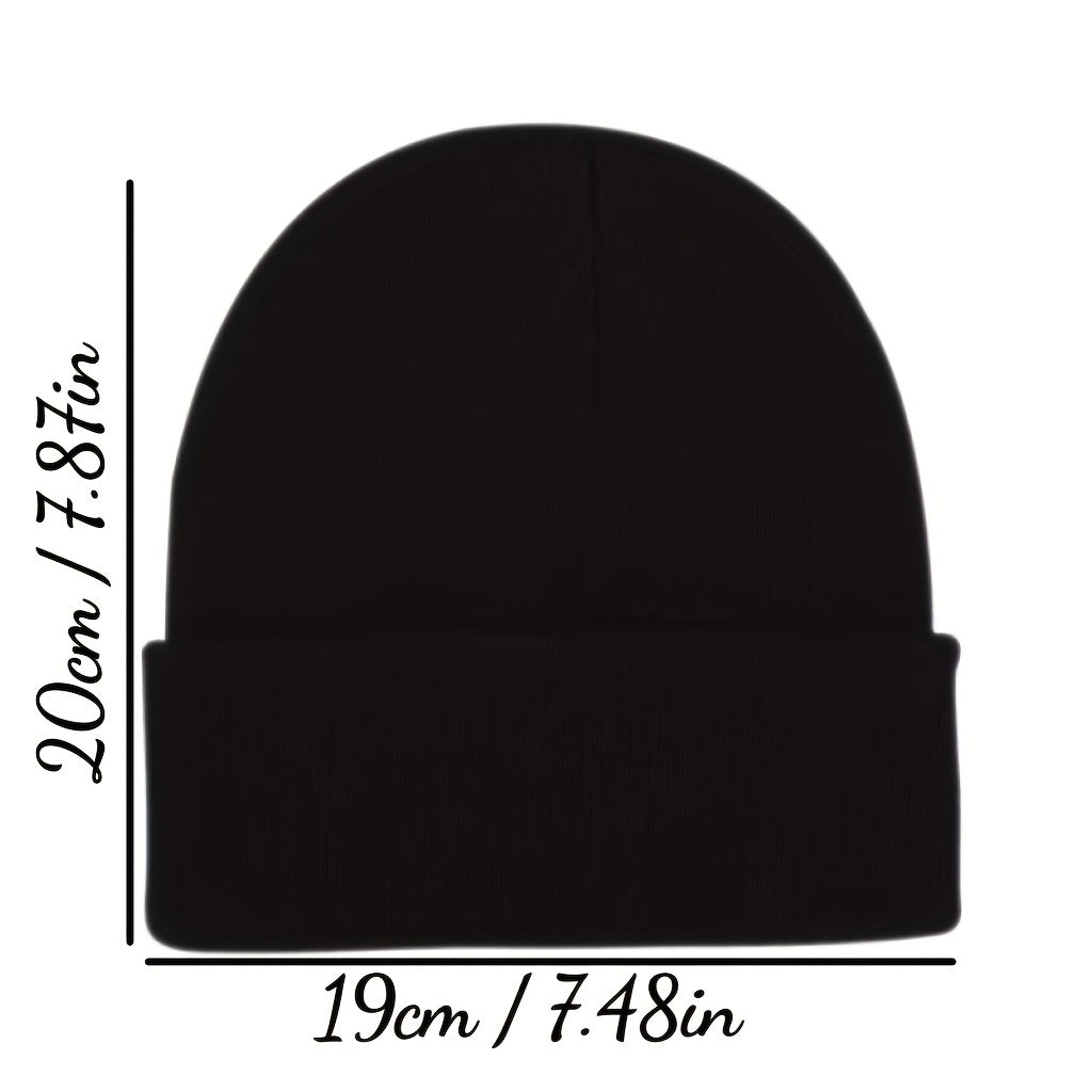 Fashionable Sport Windproof Knit Beanie Hat With 3D Embroidery