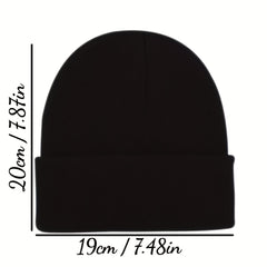 Fashionable Sport Windproof Knit Beanie Hat With 3D Embroidery
