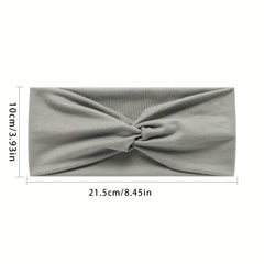 Solid Cross Knotted Headband Hair Band Style Hair Accessories
